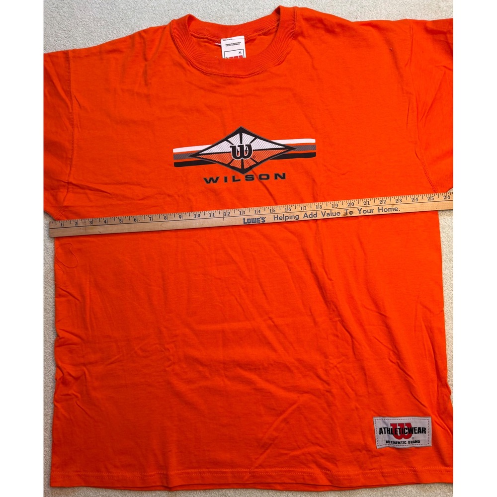 Wilson Athleticwear Mens XL Orange Basketball Graphic T-Shirt Short Sleeve Tee
